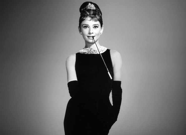Audrey Hepburn as Holly Golightly in the film Breakfast at Tiffany's