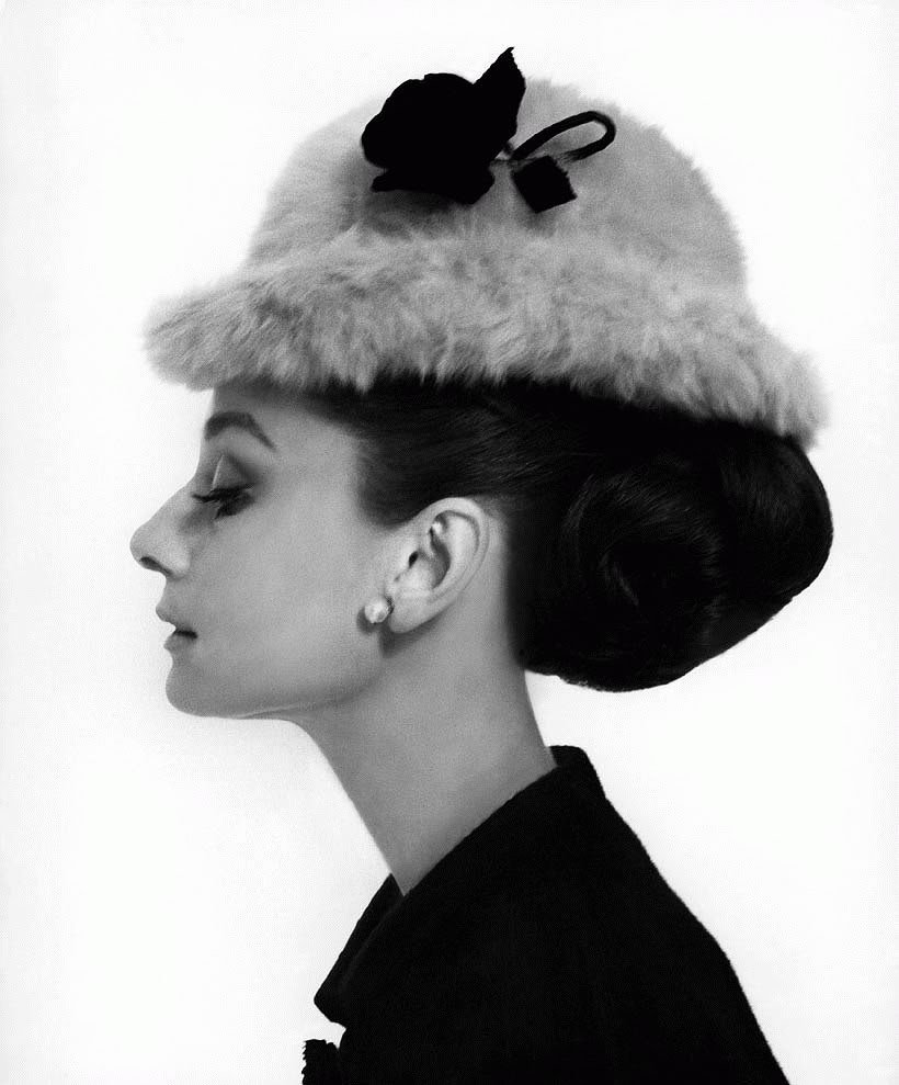 Audrey Hepburn side heashot for Vogue magazine